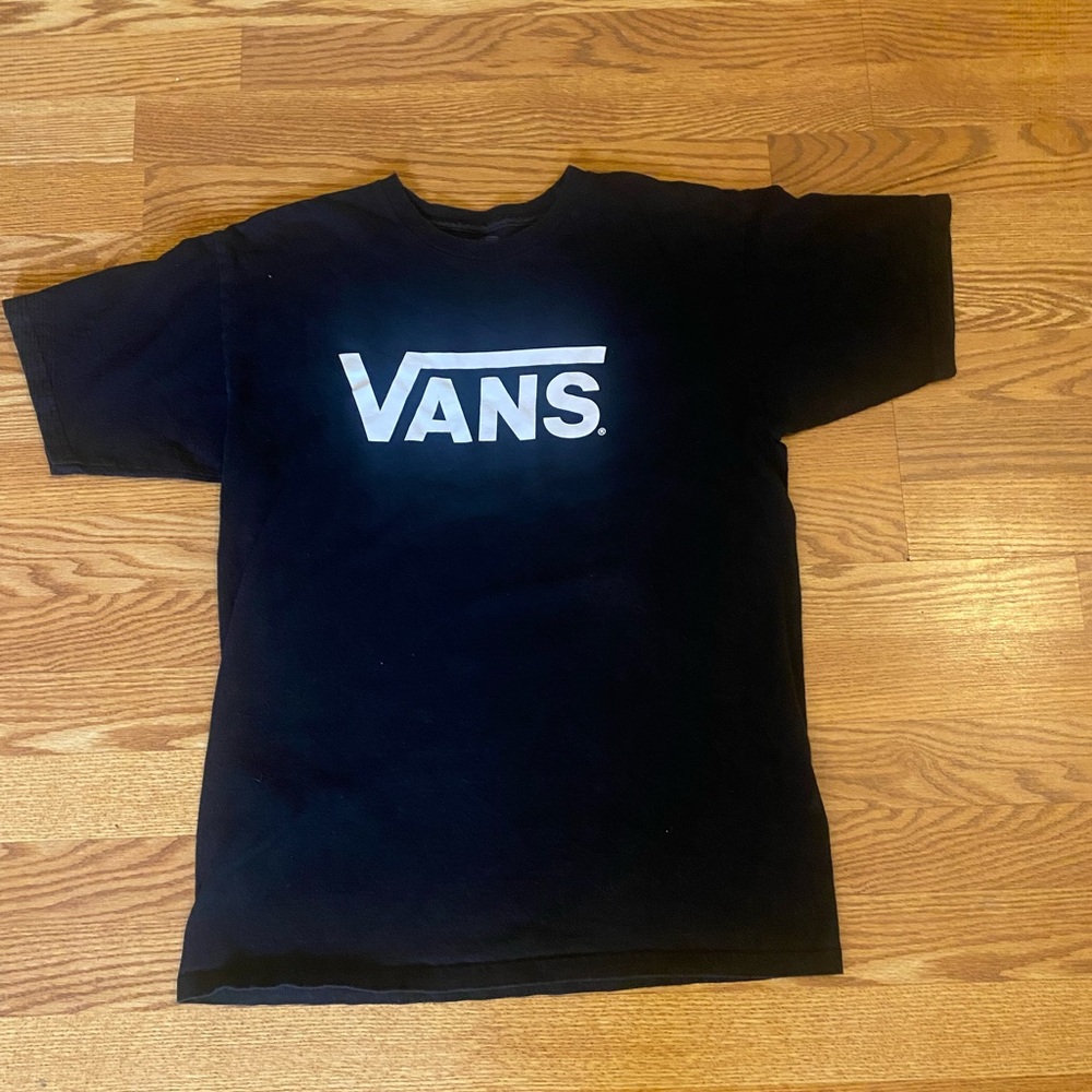 Vans Black Tee with White Logo